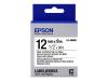 RUBAN EPSON LK-4WBW 12MM X 9M ADHESIF FORT NOIR/BLANC